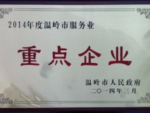 2014年度温岭市服务业重点企业