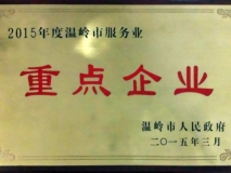 2015年温岭市服务业重点企业