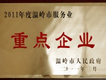 2011年度温岭市服务业重点企业
