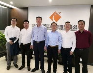 公司董事长周恒超与台州市委统战部洪振华部长、温岭市委统战部林作明部长等合影
