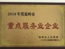 2018年温岭市重点服务业企业