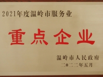 2021年度温岭市服务业重点企业